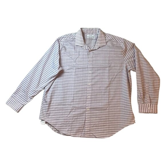Calvin Klein Mens Button Up Long Sleeve Dress Shirt Size 19-34/35 3XL Slim Fit - Picture 1 of 10